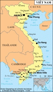Carte du Vietnam (©diplomatie.gouv.fr)