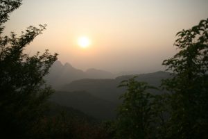 Coucher de soleil sur Matheran