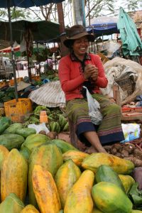 Vendeuse de papayes