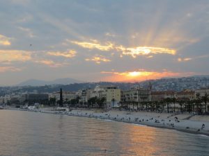 Coucher de soleil sur Nice